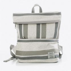 Miomojo - Essential Backpack Stripes Grey, vegane Fair-Trade Tasche