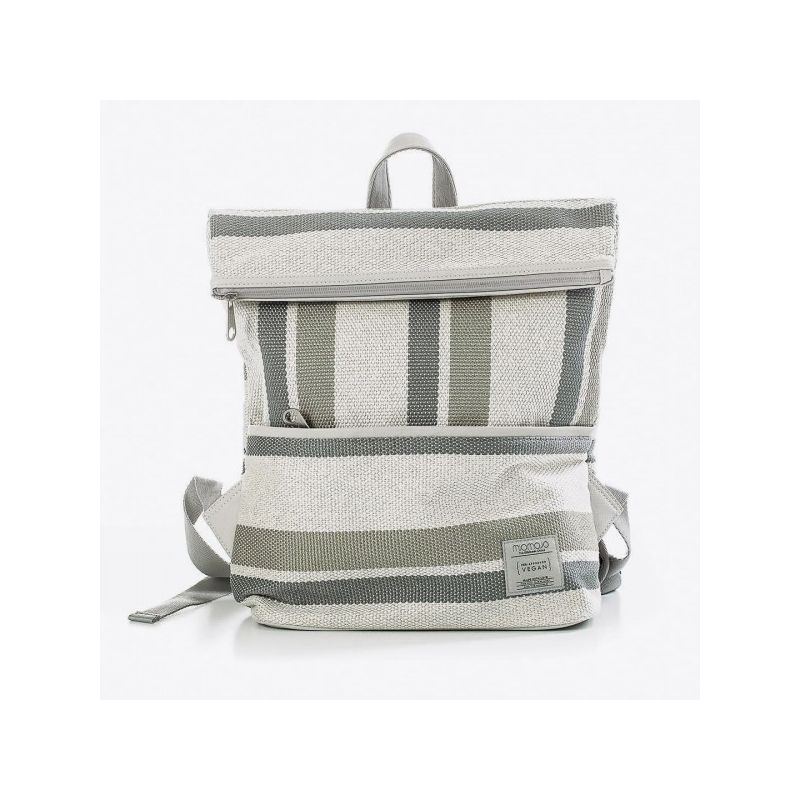 Miomojo - Essential Backpack Stripes Grey, vegane Fair-Trade Tasche