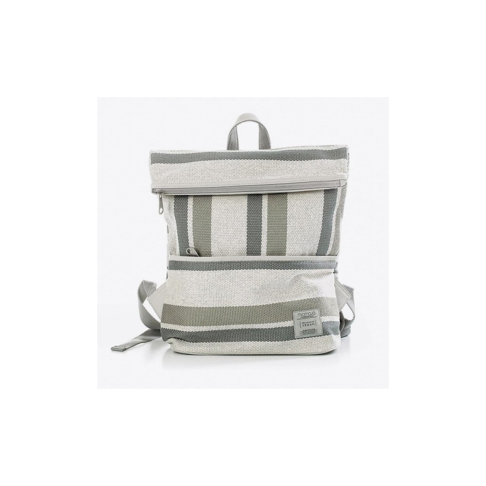 Miomojo - Essential Backpack Stripes Grey, vegane Fair-Trade Tasche