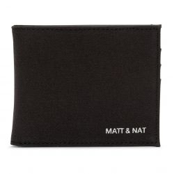 Matt & Nat - Rubben Canvas Black, veganes Portemonnaie