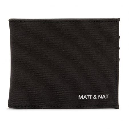 Matt & Nat - Rubben Canvas Black, veganes Portemonnaie