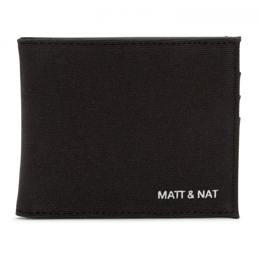 Matt & Nat - Rubben Canvas Black, veganes Portemonnaie