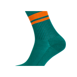 Hirsch Natur - Janis Smaragd/Orange - vegane Socken