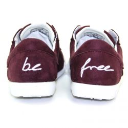 Be Free - veganer Sneaker Low-Cut Dark Bordo