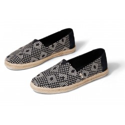 Toms - Black Geometric Diamond Espadrilles, vegane Schuhe