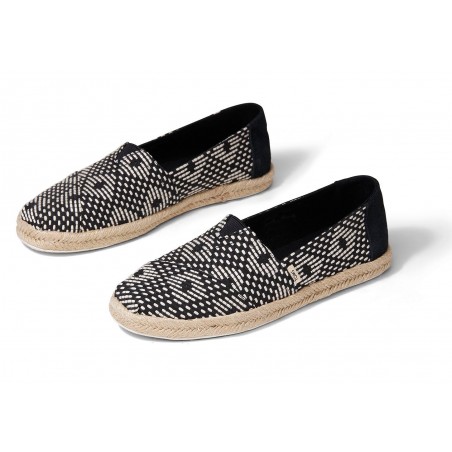 Toms - Black Geometric Diamond Espadrilles, vegane Schuhe