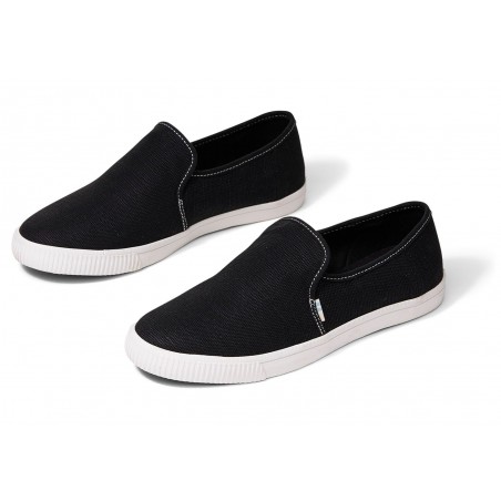 Toms - Clemente Black/White, vegane Slipper